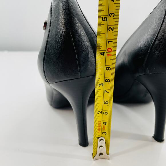 Calvin Klein Nadine Back Leather Classic Pointed Toe Stiletto Heel Pump Heel 9 - Picture 11 of 15